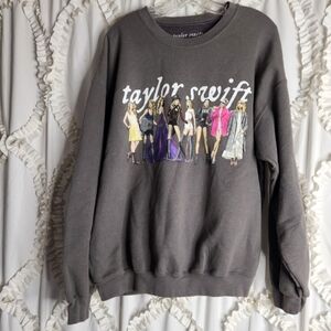 Taylor Swift Eras Gray Crewneck Sweatshirt Sz XL